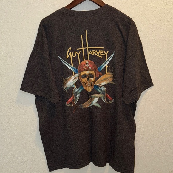 Guy Harvey Dark Gray Short Sleeve Tee - Picture 1 of 3